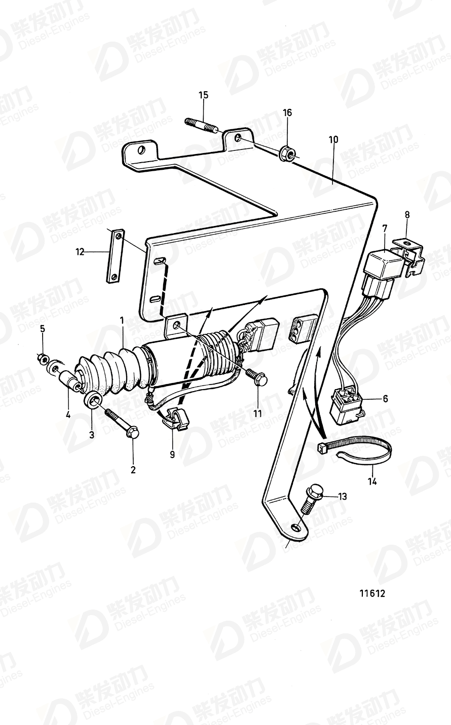 VOLVO Clamp 1212854 Drawing
